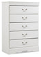 Anarasia Five Drawer Chest Signature Design by Ashley®