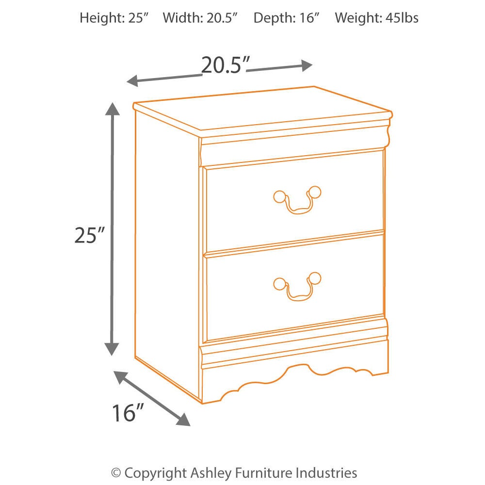 Huey Vineyard Two Drawer Night Stand Signature Design by Ashley®