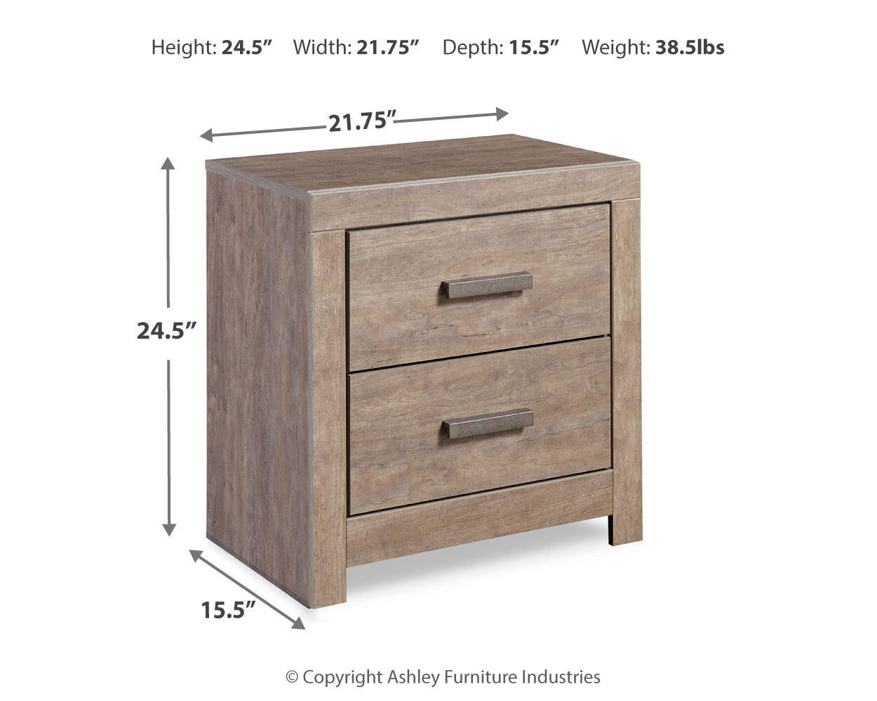 Culverbach Two Drawer Night Stand Signature Design by Ashley®