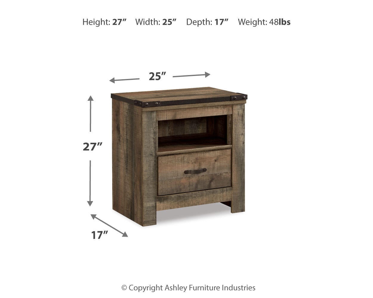 Trinell One Drawer Night Stand Signature Design by Ashley®