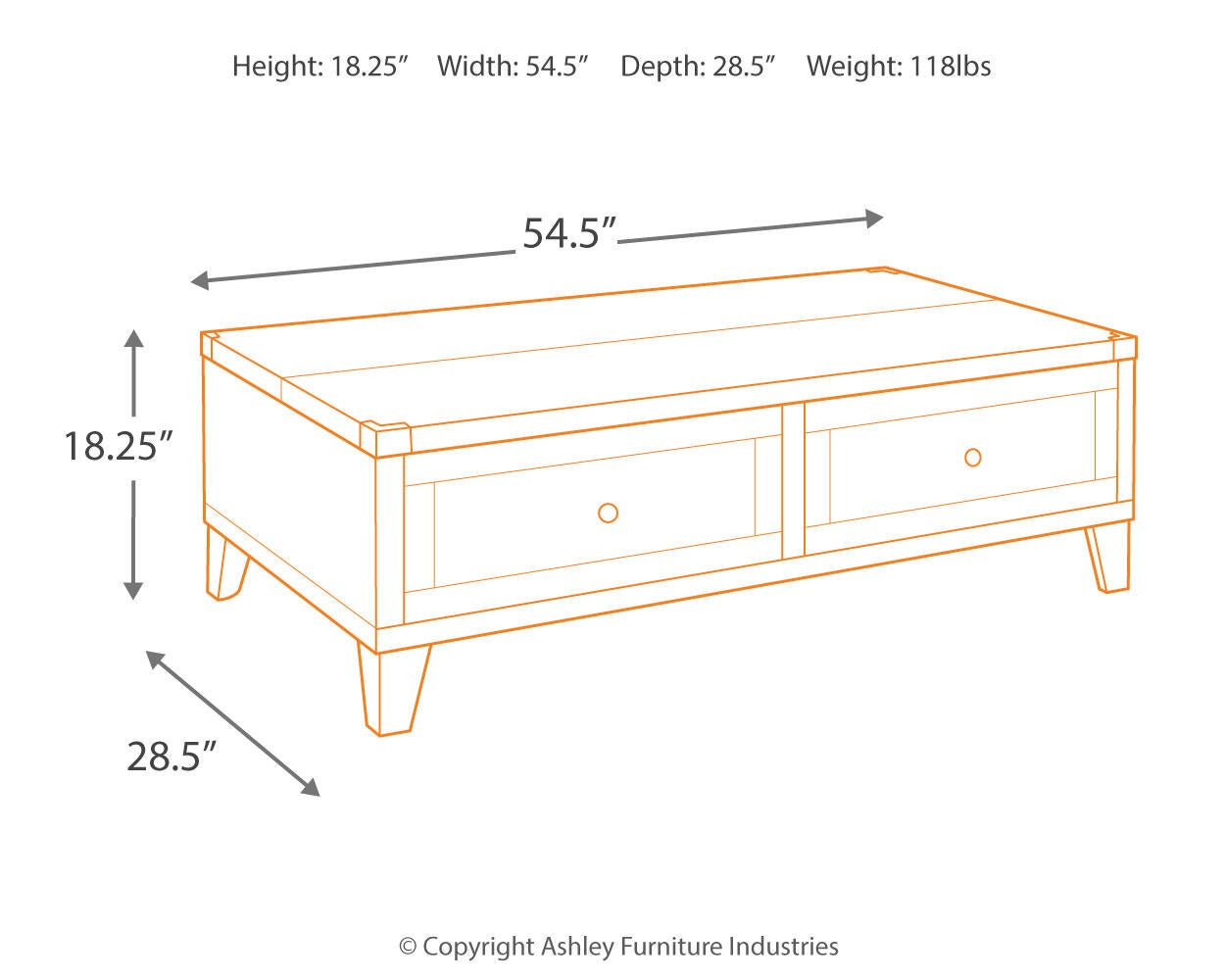 Todoe Lift Top Cocktail Table Signature Design by Ashley®