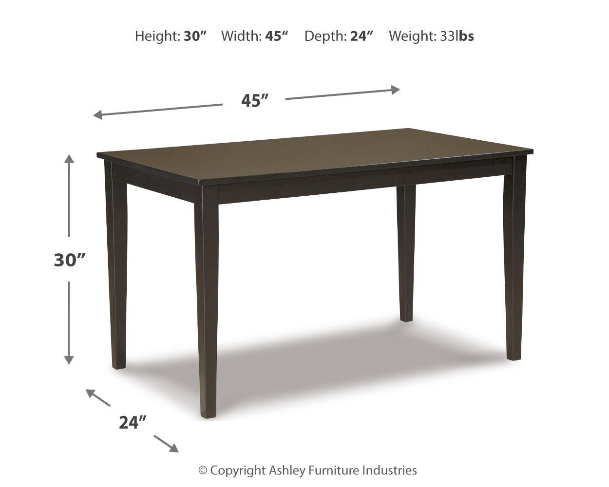Kimonte Rectangular Dining Room Table Signature Design by Ashley®