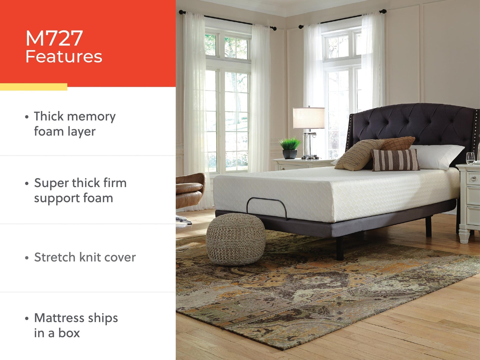 Chime 12 Inch Memory Foam  Mattress Sierra Sleep® by Ashley