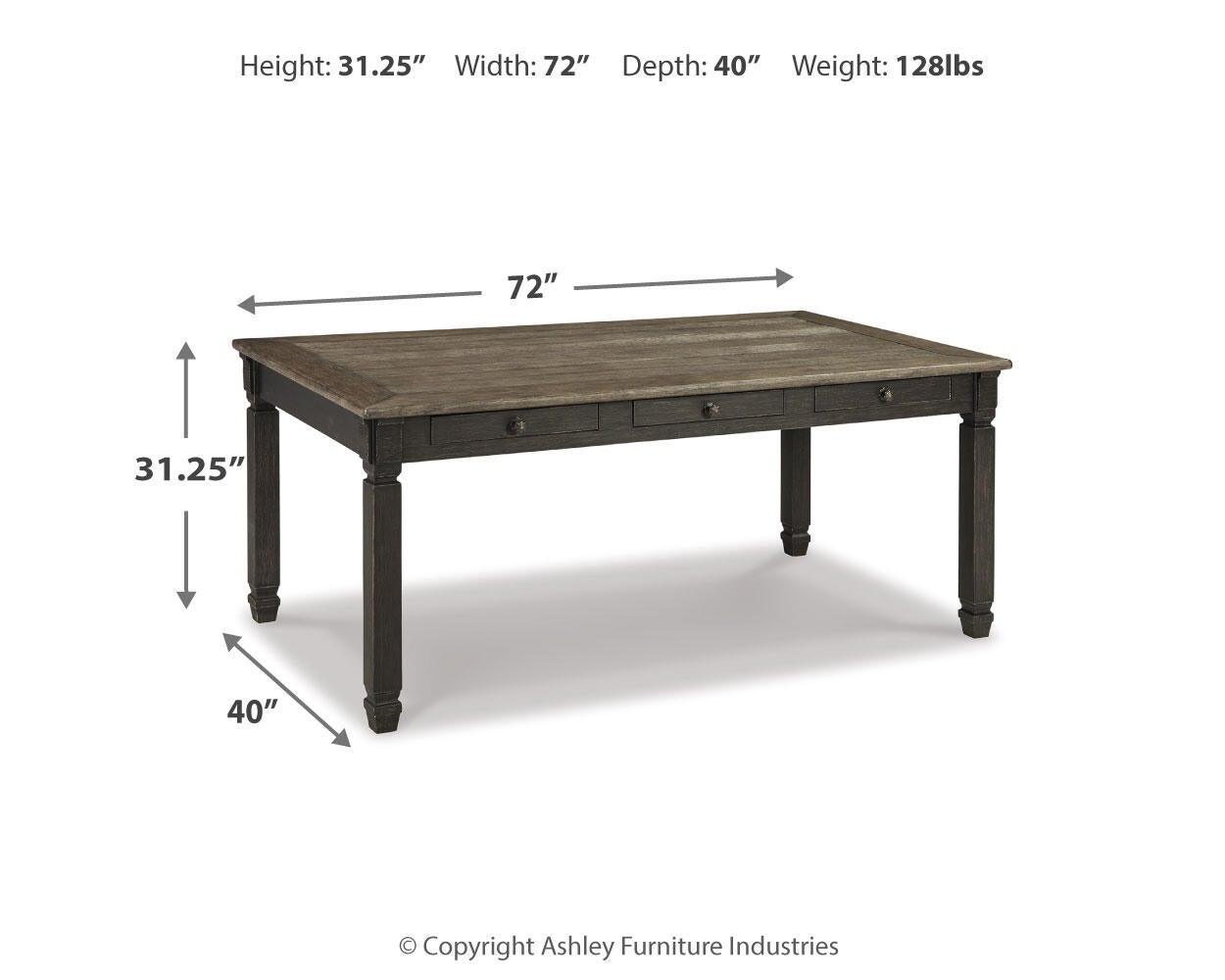 Tyler Creek Rectangular Dining Room Table Signature Design by Ashley®