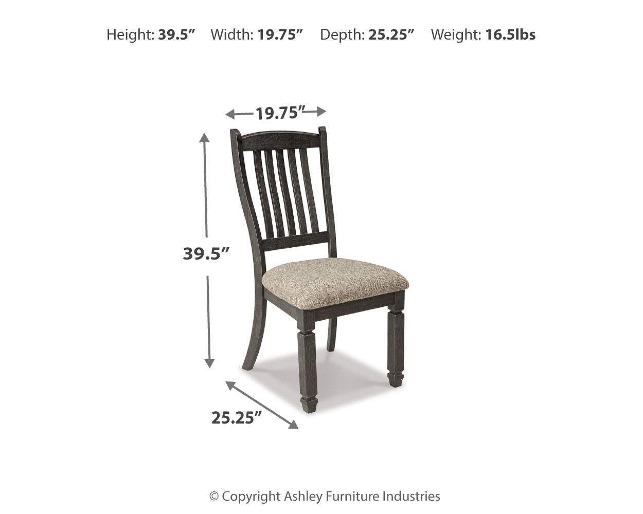 Tyler Creek Dining UPH Side Chair (2/CN) Signature Design by Ashley®