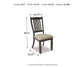 Tyler Creek Dining UPH Side Chair (2/CN) Signature Design by Ashley®