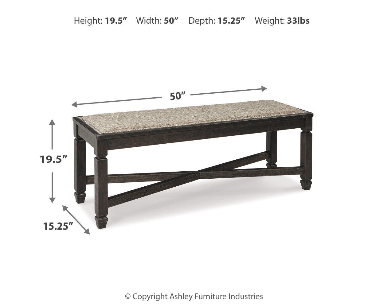 Tyler Creek Upholstered Bench Signature Design by Ashley®