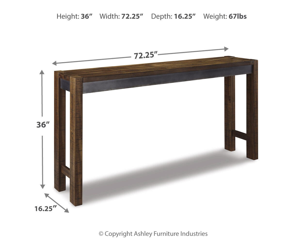 Torjin Long Counter Table Signature Design by Ashley®