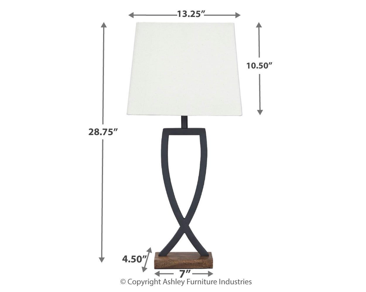 Makara Metal Table Lamp (2/CN) Signature Design by Ashley®