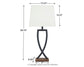 Makara Metal Table Lamp (2/CN) Signature Design by Ashley®