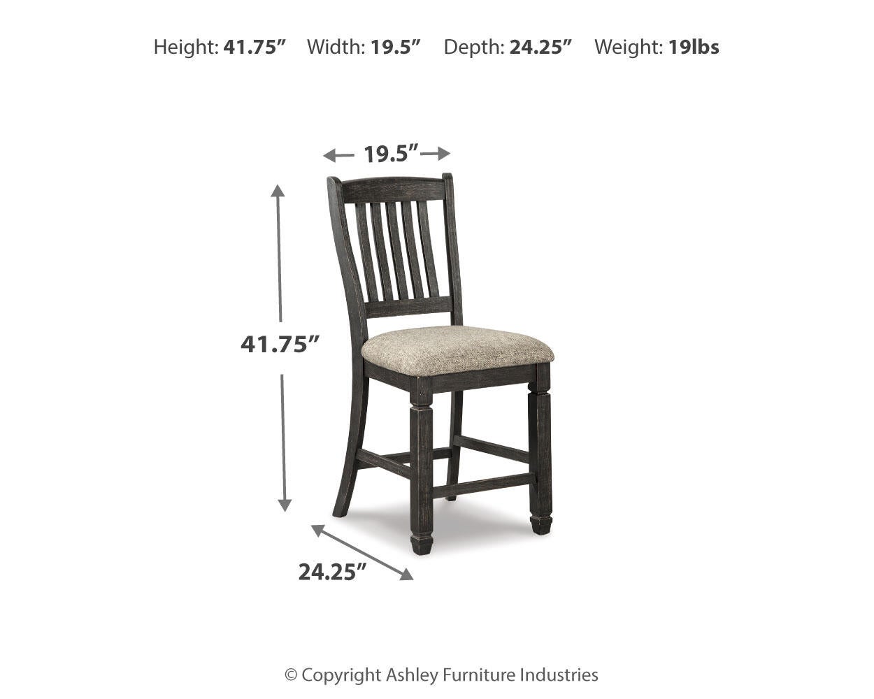 Tyler Creek Upholstered Barstool (2/CN) Signature Design by Ashley®
