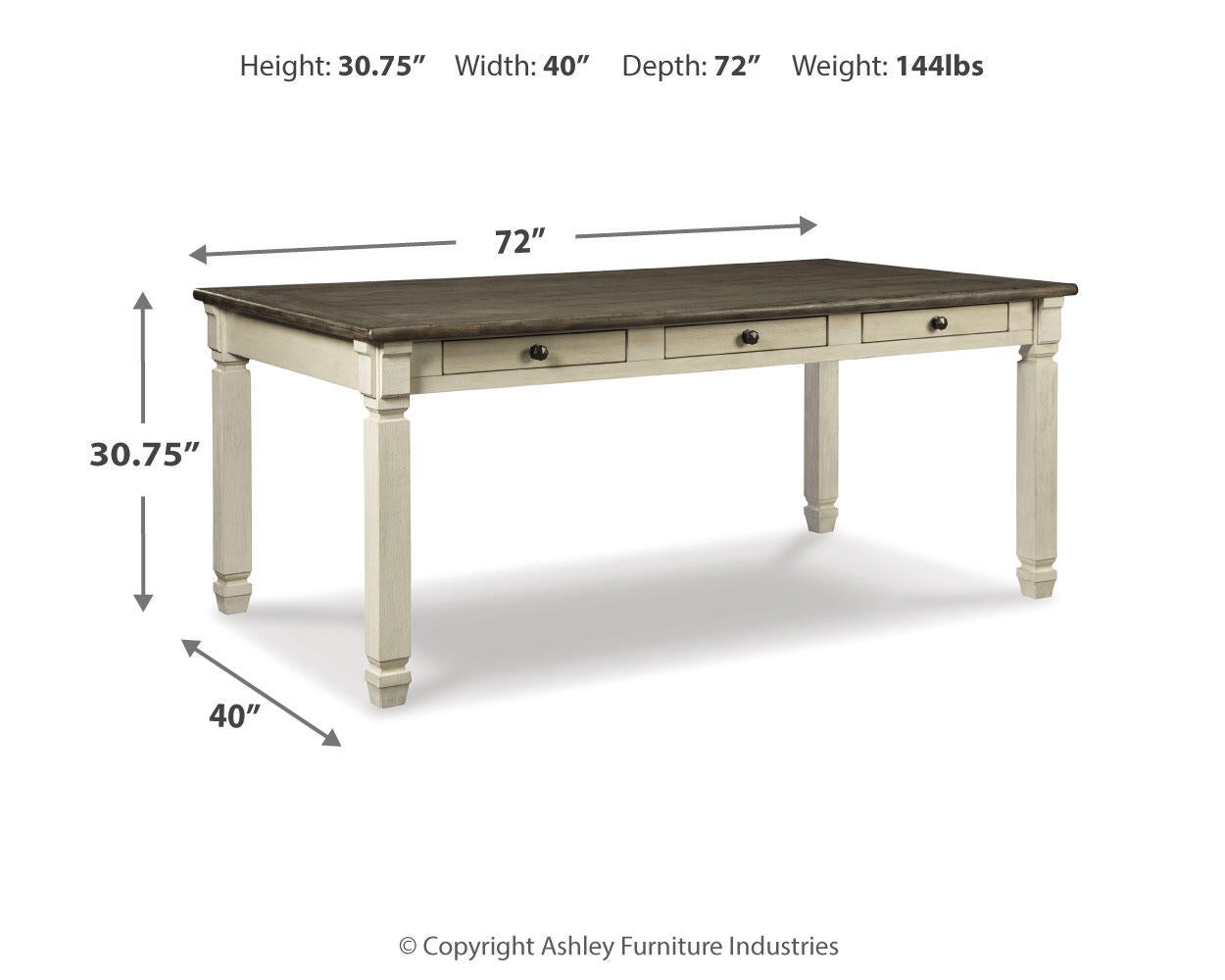 Bolanburg Rectangular Dining Room Table Signature Design by Ashley®