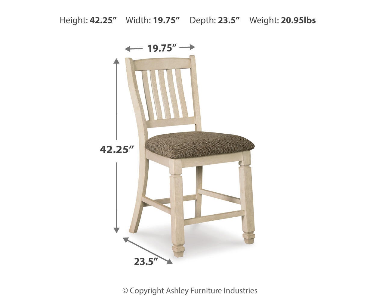 Bolanburg Upholstered Barstool (2/CN) Signature Design by Ashley®