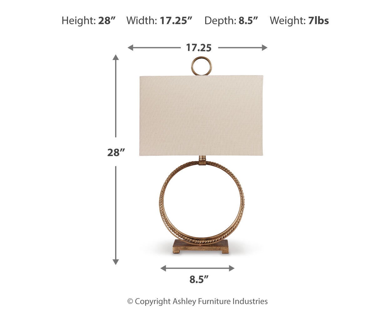 Mahala Metal Table Lamp (1/CN) Signature Design by Ashley®