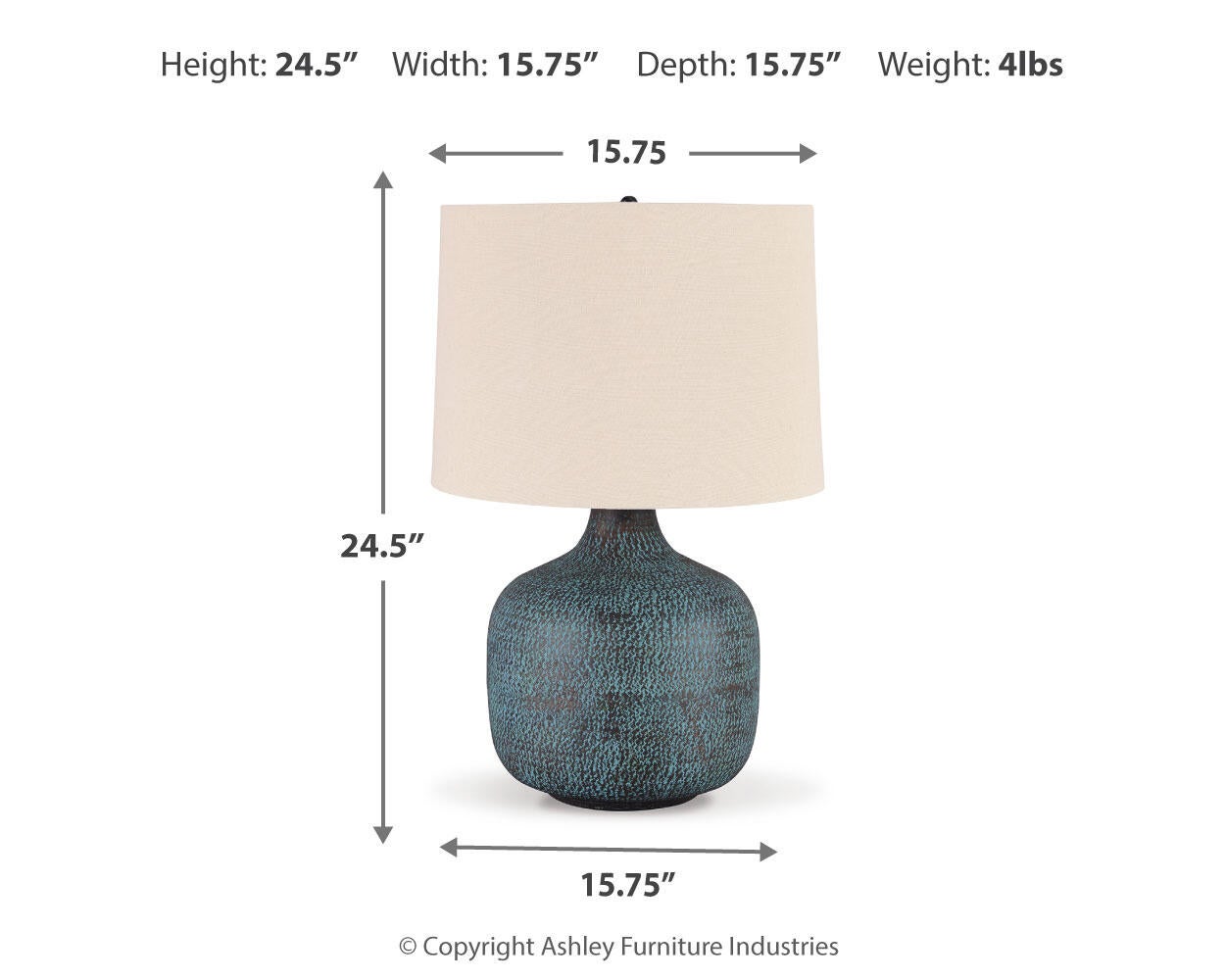 Malthace Metal Table Lamp (1/CN) Signature Design by Ashley®