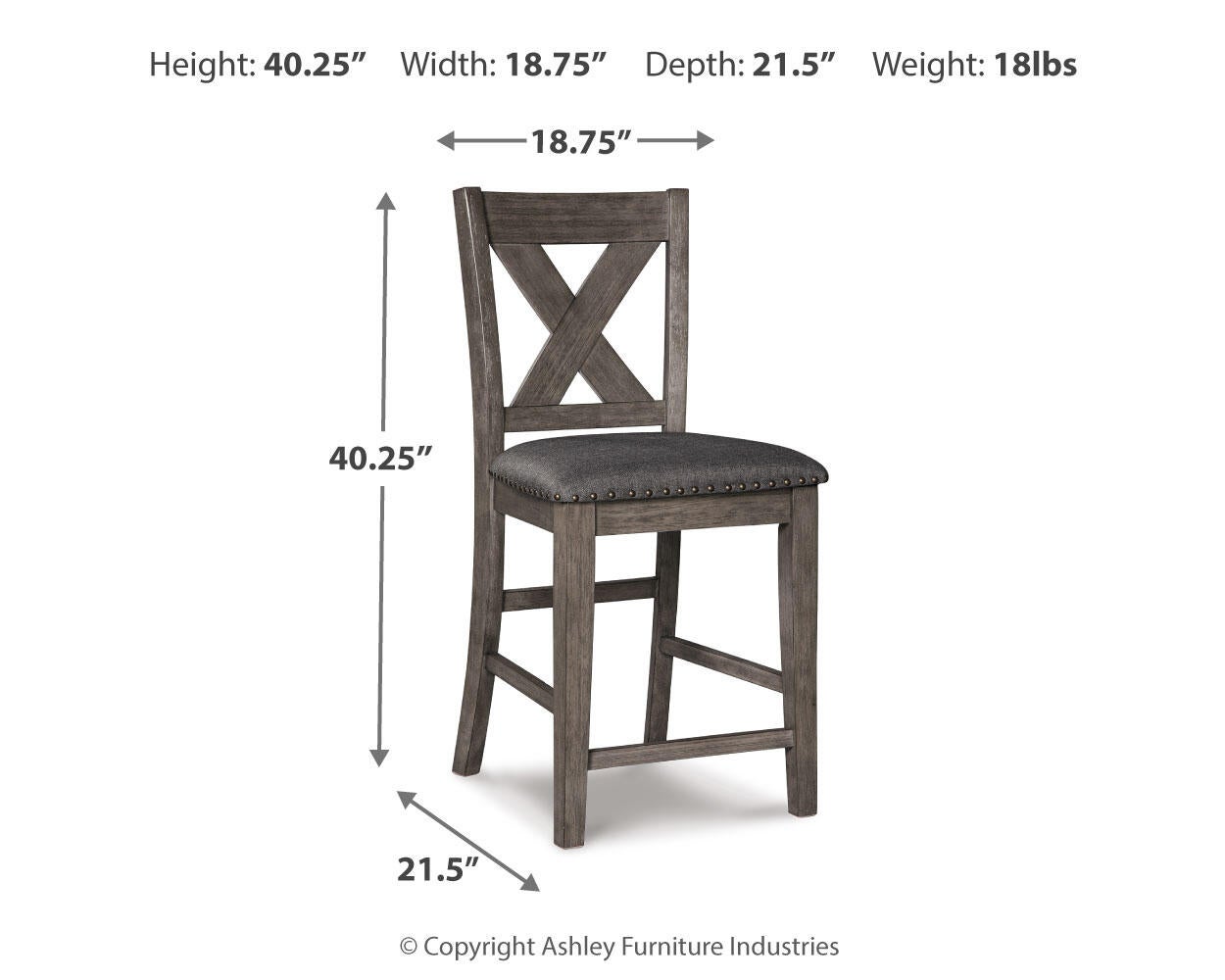 Caitbrook Upholstered Barstool (2/CN) Signature Design by Ashley®