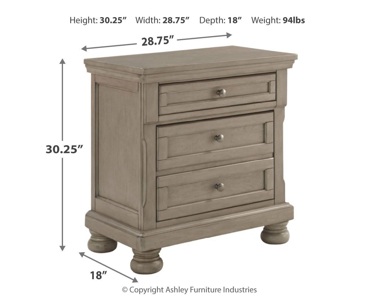 Lettner Two Drawer Night Stand Signature Design by Ashley®