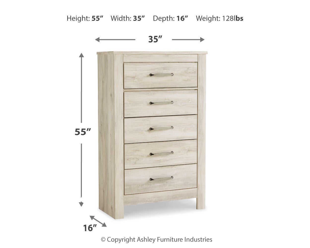 Bellaby Five Drawer Chest Signature Design by Ashley®