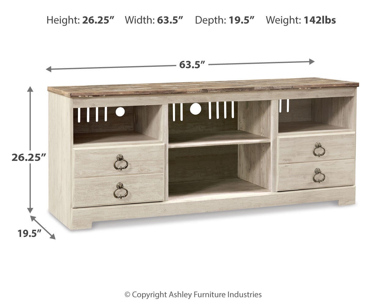 Willowton LG TV Stand w/Fireplace Option Signature Design by Ashley®