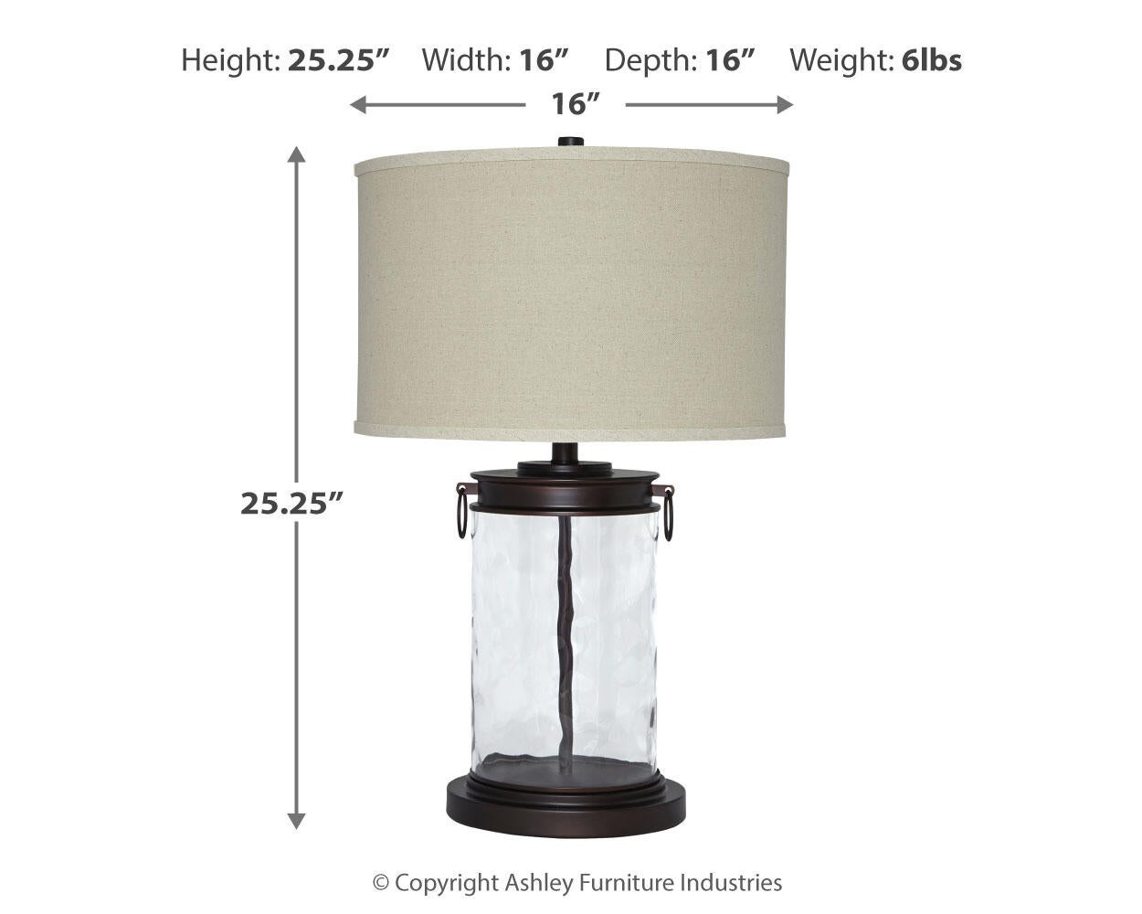 Tailynn Glass Table Lamp (1/CN) Signature Design by Ashley®