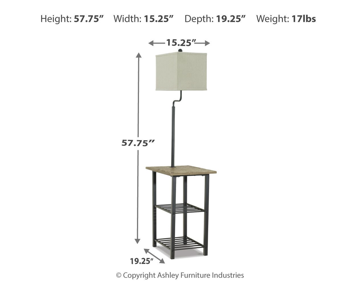 Shianne Metal Tray Lamp (1/CN) Signature Design by Ashley®