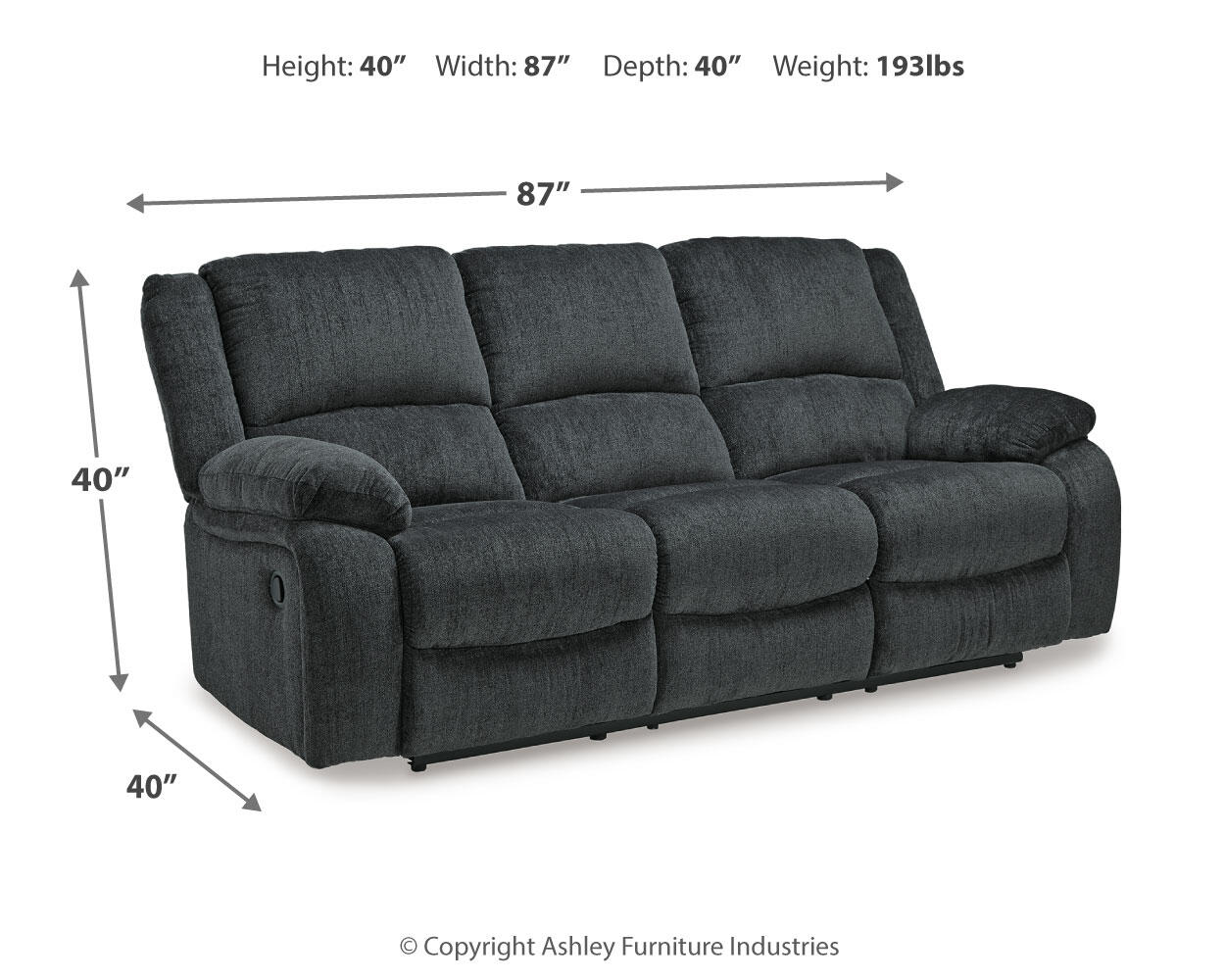 Draycoll Reclining Sofa Signature Design by Ashley®