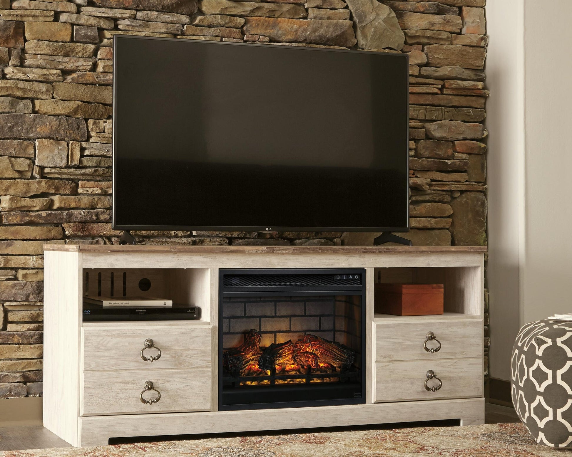 Willowton 64" TV Stand with Electric Fireplace Signature Design by Ashley®