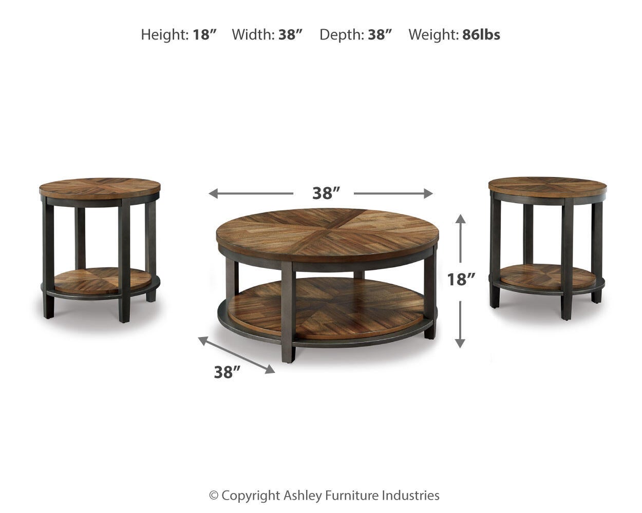 Roybeck Occasional Table Set (3/CN) Signature Design by Ashley®