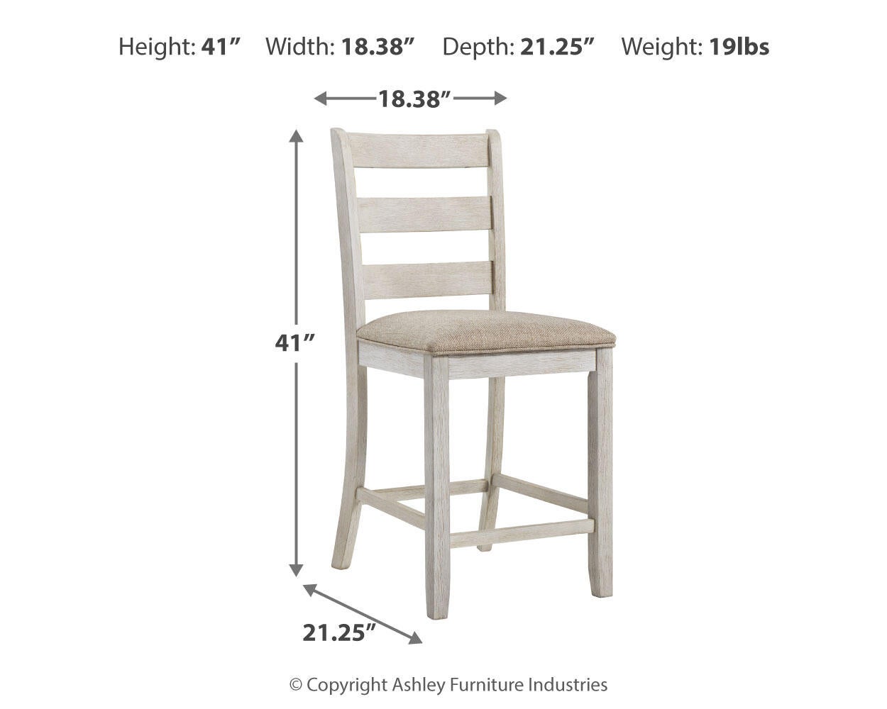 Skempton Upholstered Barstool (2/CN) Signature Design by Ashley®