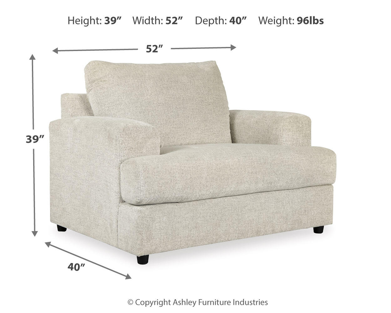 Soletren Chair and a Half Signature Design by Ashley®