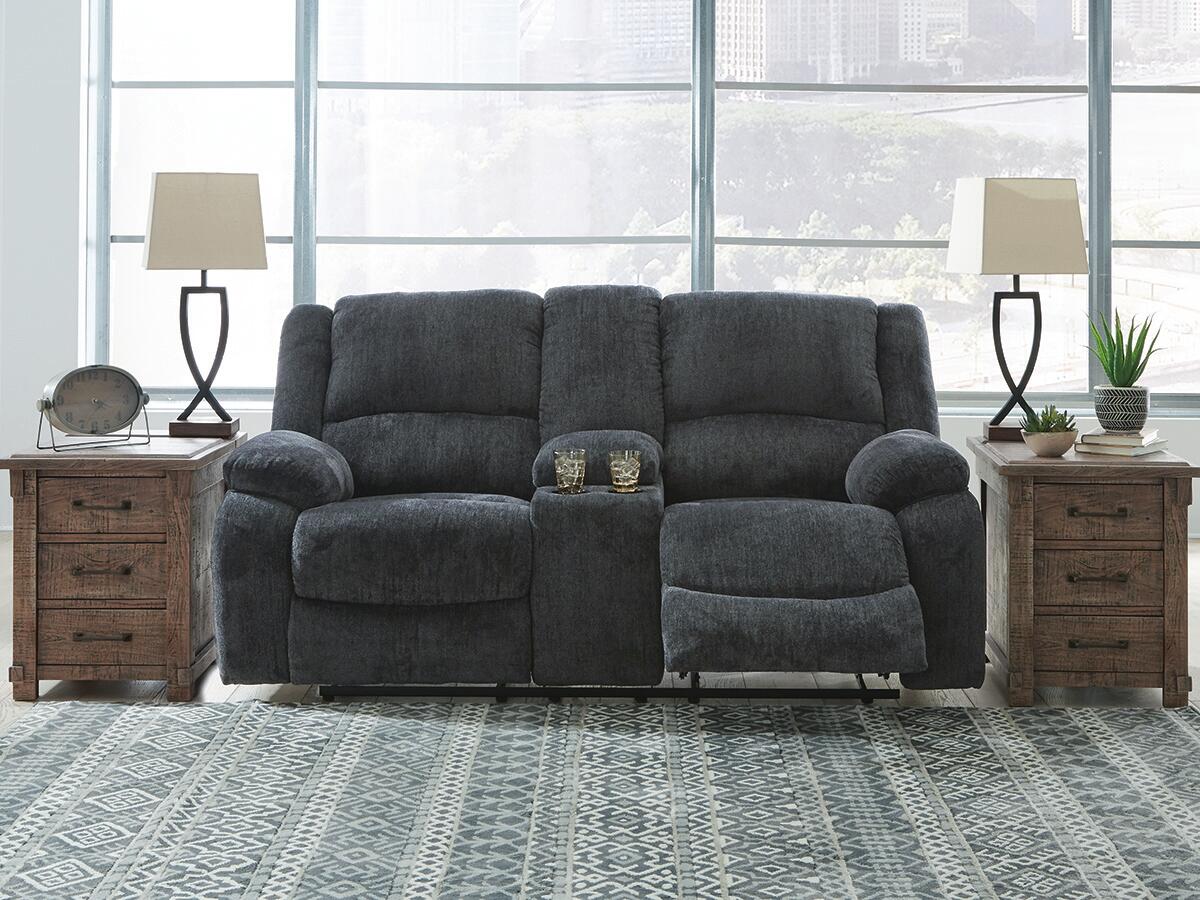 Draycoll DBL Rec Loveseat w/Console Signature Design by Ashley®