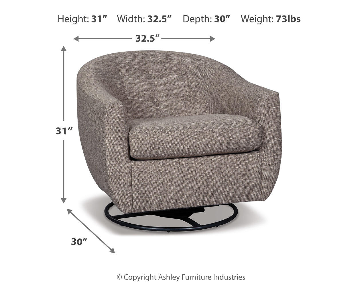 Upshur Swivel Glider Accent Chair Signature Design by Ashley®