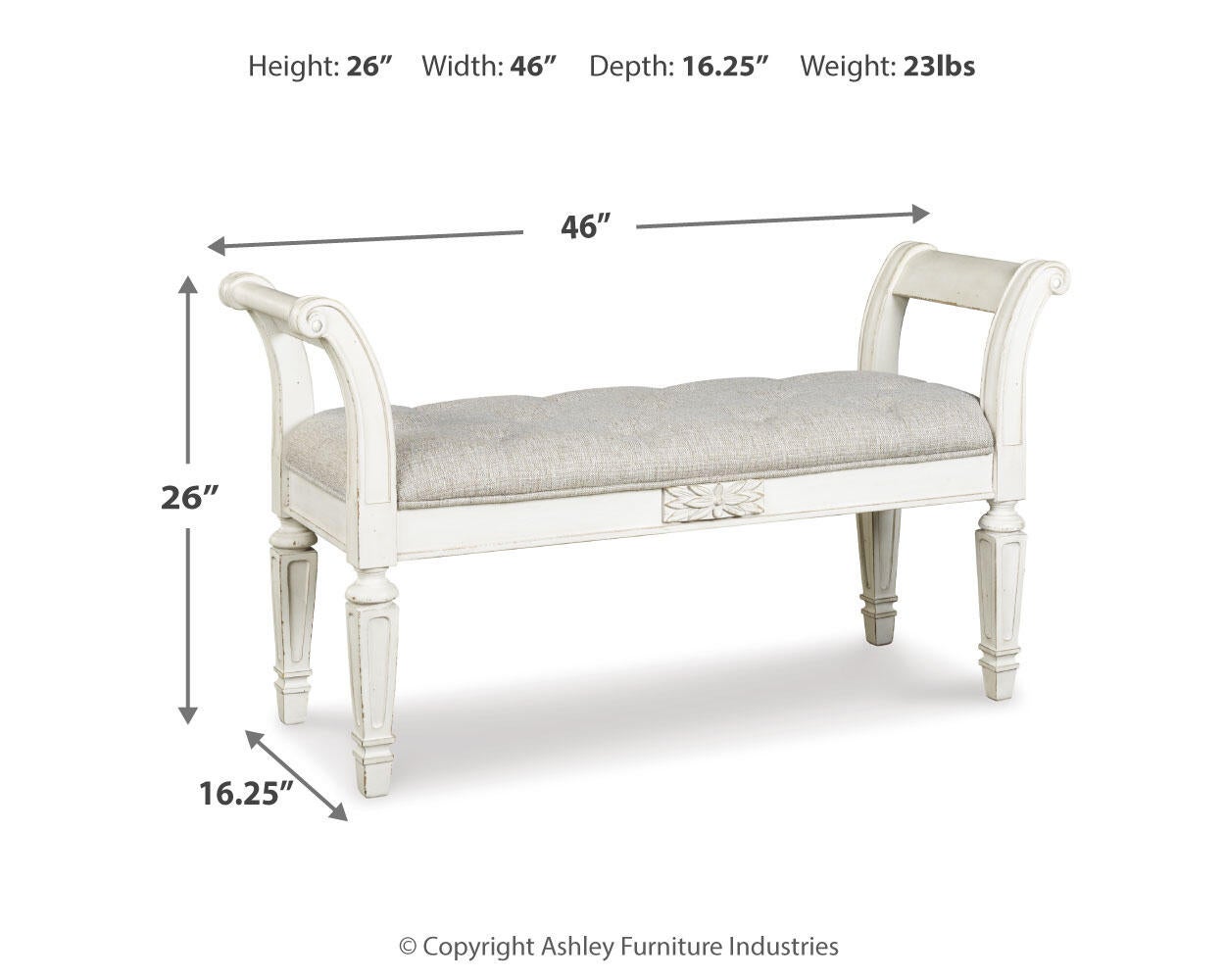 Realyn Accent Bench Signature Design by Ashley®