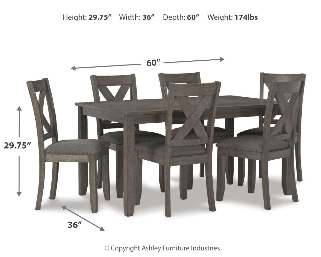 Caitbrook RECT DRM Table Set (7/CN) Signature Design by Ashley®