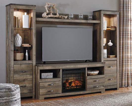 Trinell 4-Piece Entertainment Center with Electric Fireplace Signature Design by Ashley®