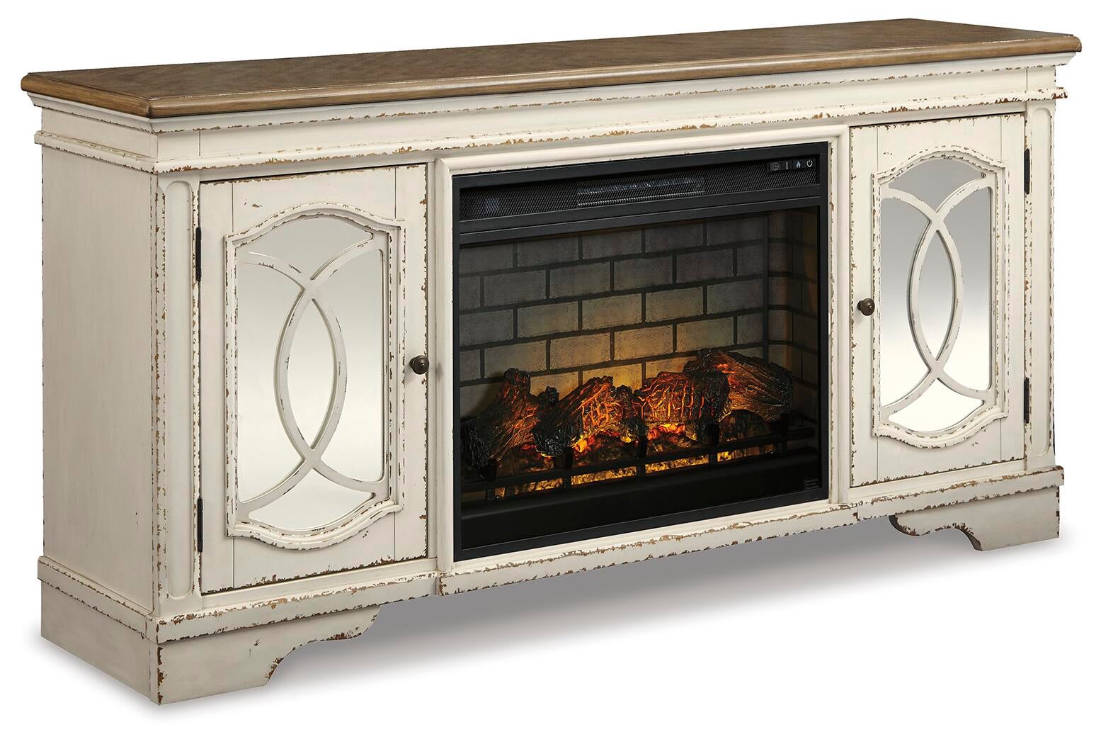 Realyn 74" TV Stand with Electric Fireplace Signature Design by Ashley®