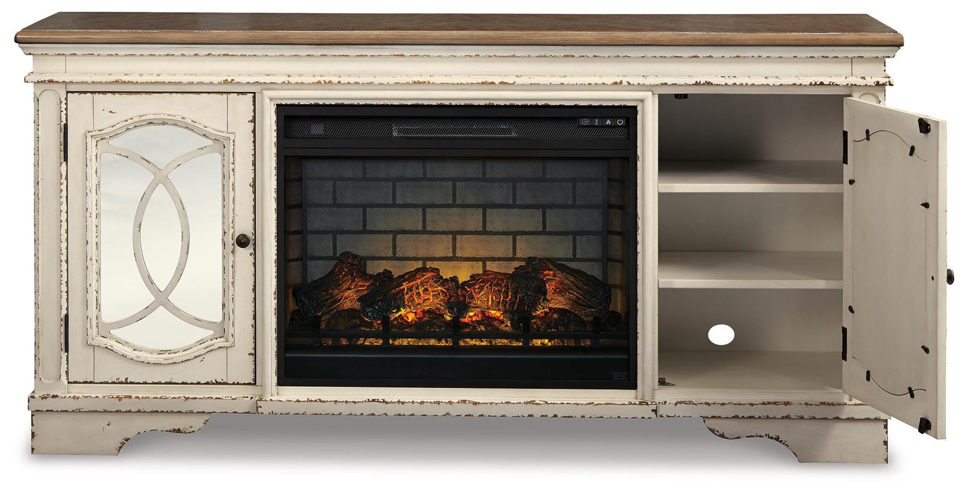 Realyn 74" TV Stand with Electric Fireplace Signature Design by Ashley®