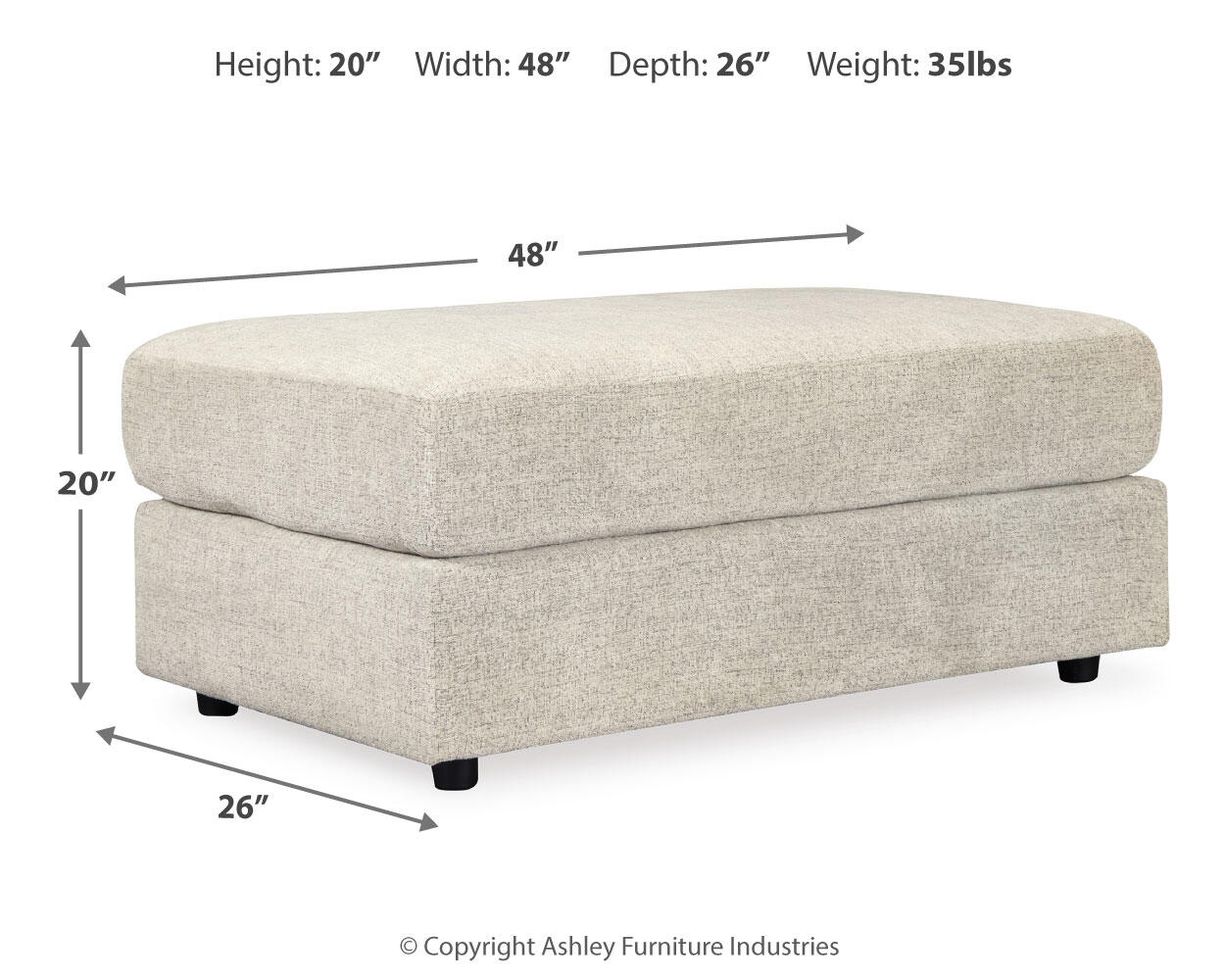 Soletren Oversized Accent Ottoman Signature Design by Ashley®