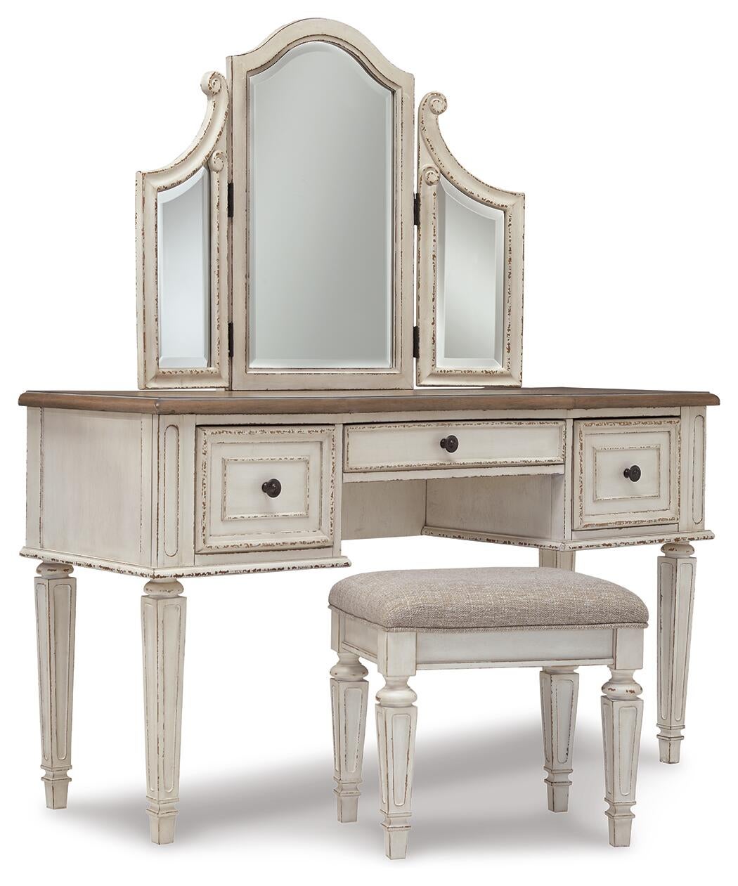 Realyn Vanity/Mirror/Stool (3/CN) Signature Design by Ashley®