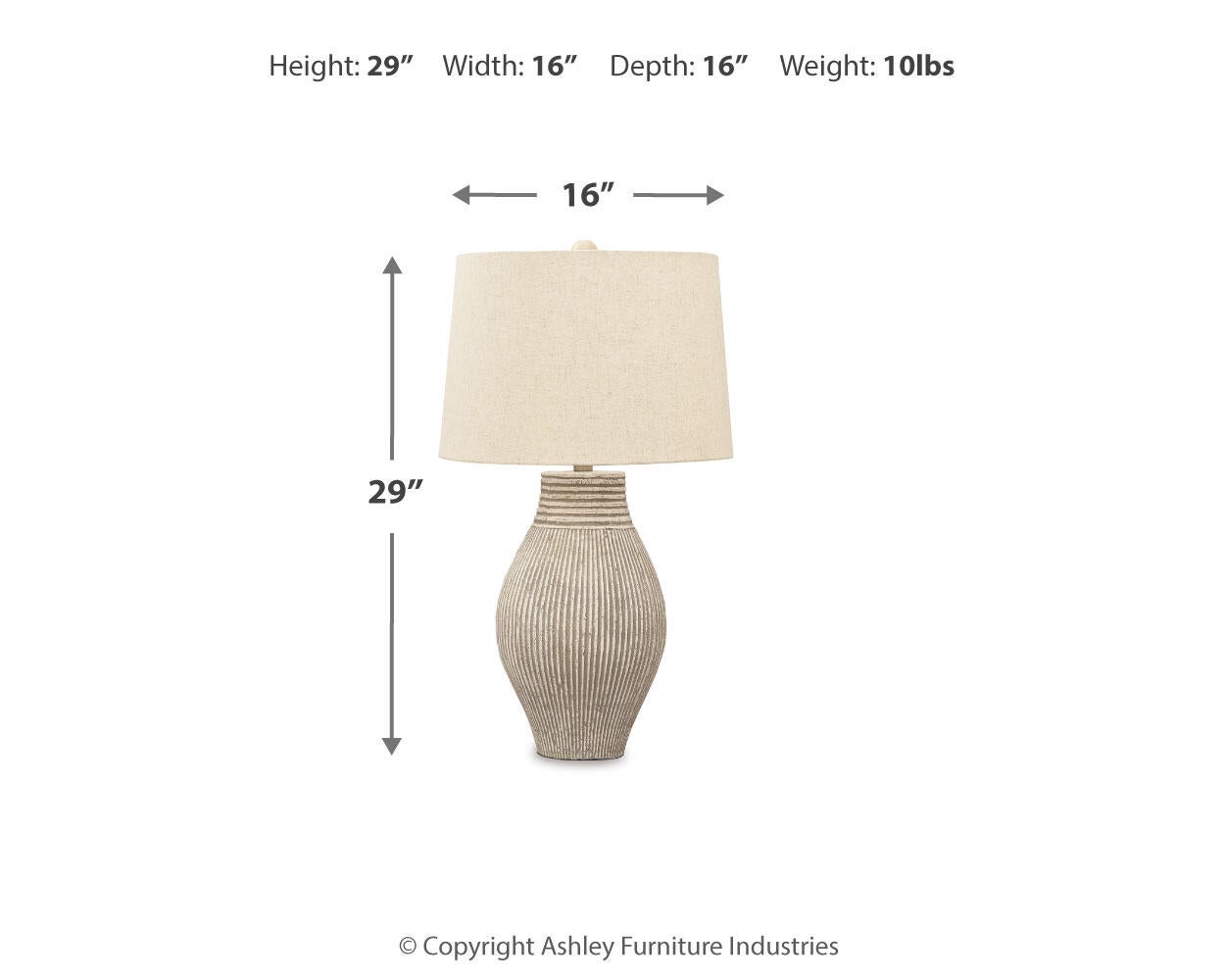 Layal Paper Table Lamp (1/CN) Signature Design by Ashley®