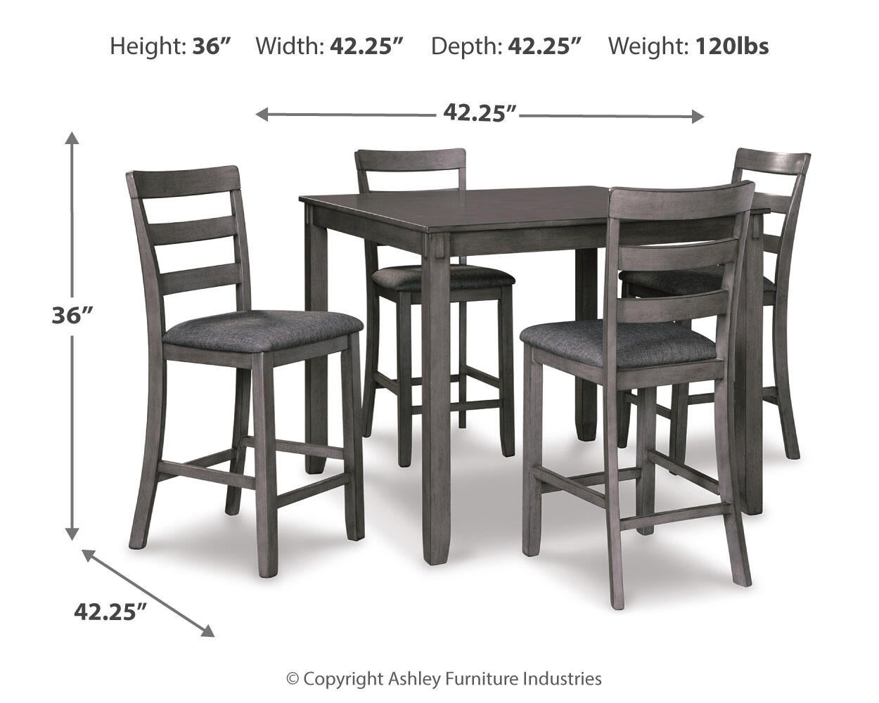 Bridson Square Counter TBL Set (5/CN) Signature Design by Ashley®