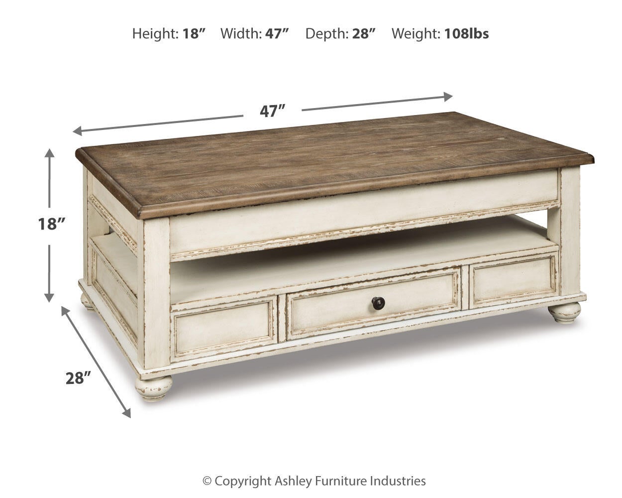 Realyn Lift Top Cocktail Table Signature Design by Ashley®