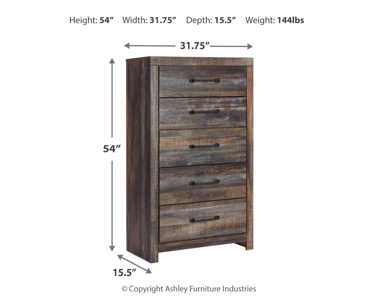 Drystan Five Drawer Chest Signature Design by Ashley®