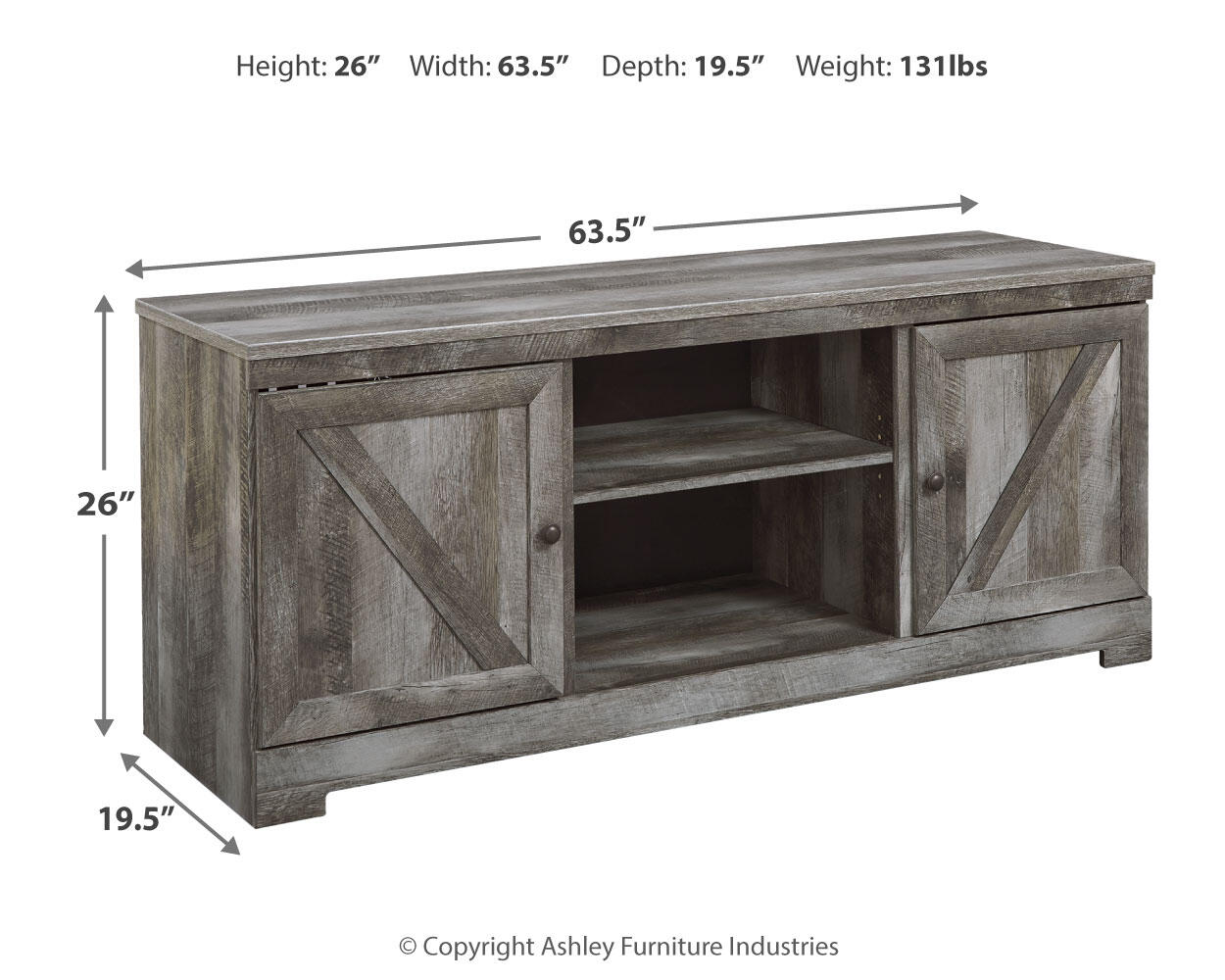 Wynnlow LG TV Stand w/Fireplace Option Signature Design by Ashley®