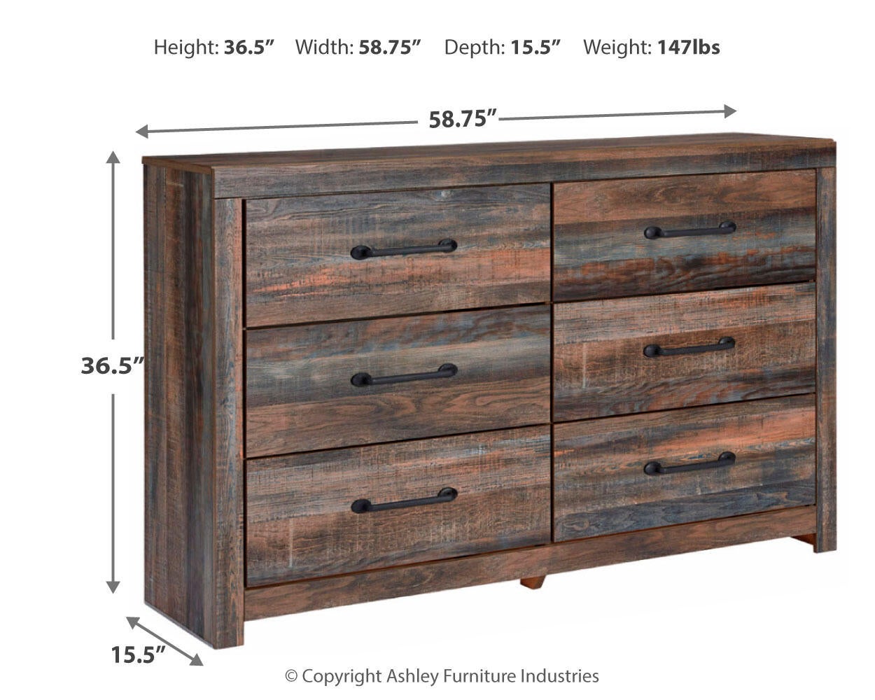 Drystan Six Drawer Dresser Signature Design by Ashley®