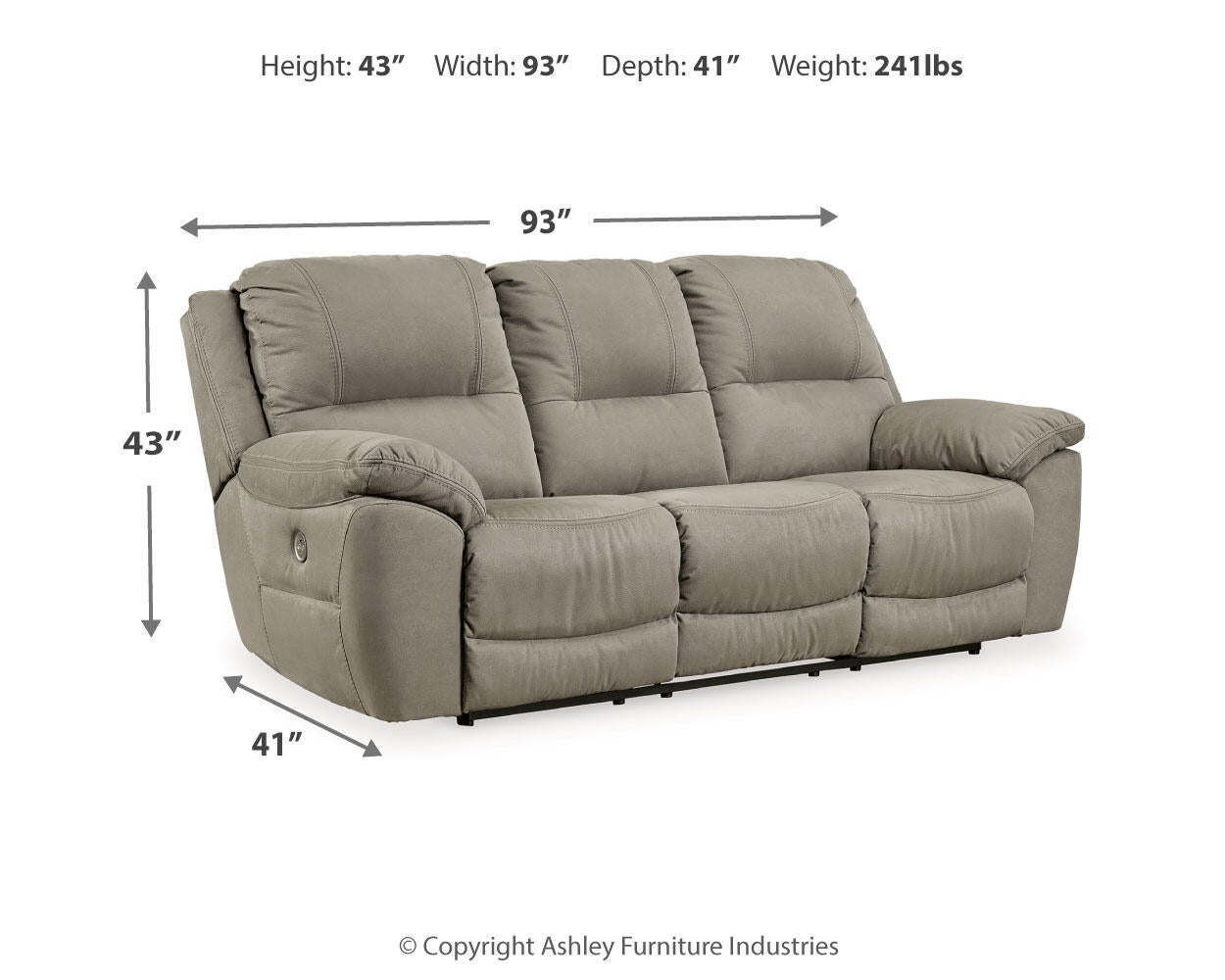 Next-Gen Gaucho Reclining Power Sofa Signature Design by Ashley®