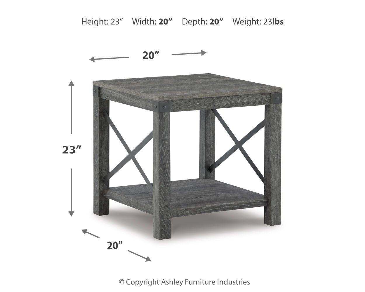 Freedan Square End Table Signature Design by Ashley®