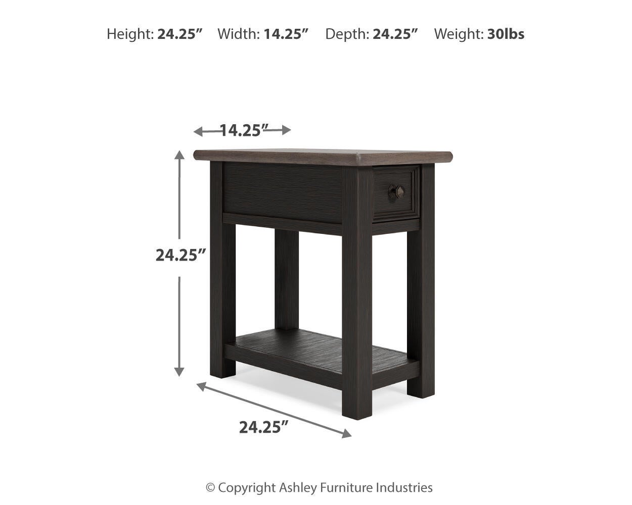 Tyler Creek Chair Side End Table Signature Design by Ashley®