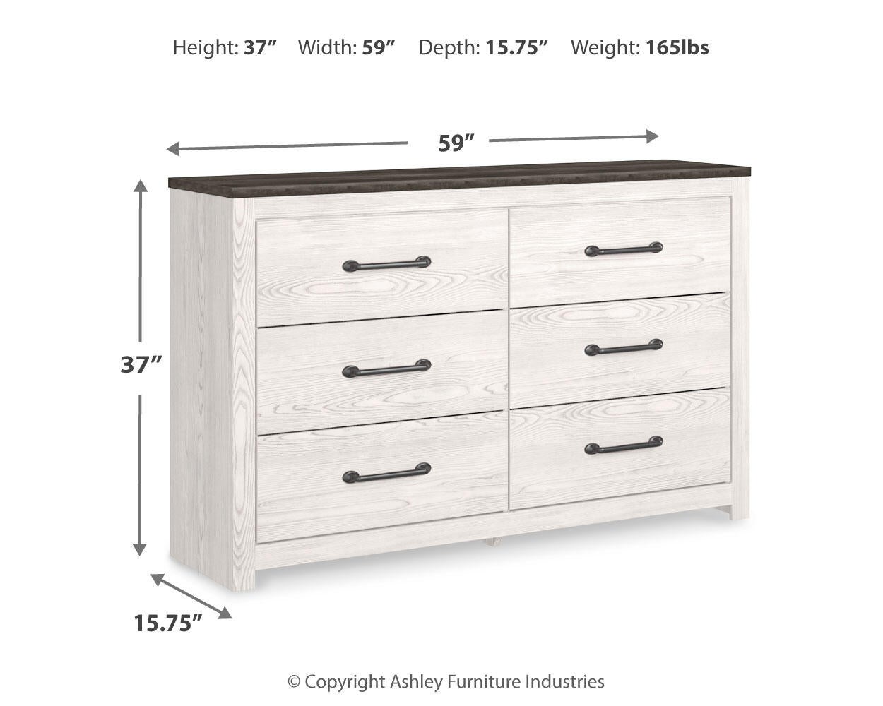 Gerridan Six Drawer Dresser Signature Design by Ashley®