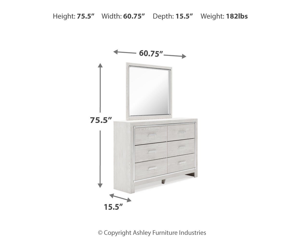 Altyra Dresser and Mirror Signature Design by Ashley®